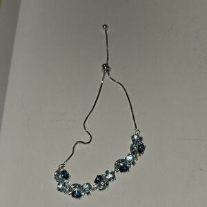 Elegant Silver and Blue Bracelet